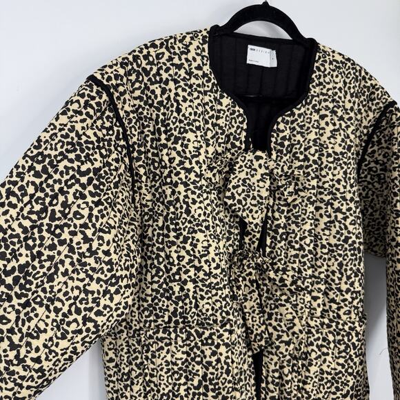 ASOS DESIGN Quilted Animal Kimono Jacket Over Sized Medium Boxy Artsy - Picture 2 of 13